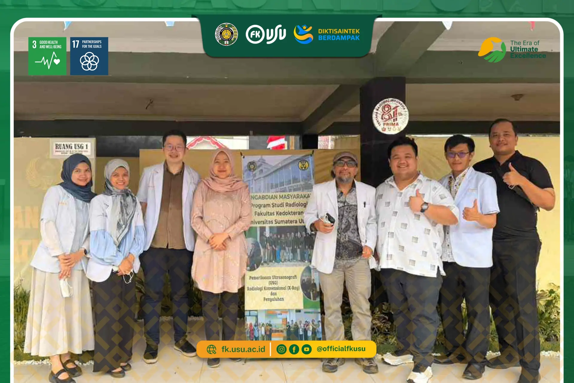 Radiologi FK USU Berkolaborasi dengan KODAM I/BB Gelar Pemeriksaan USG Gratis dalam Bakti Sosial HUT ke-81 TNI
